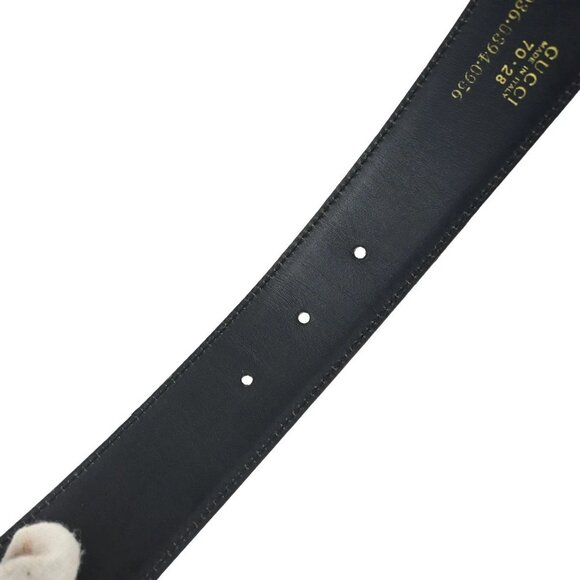 GUCCI G Logo Reversible Belt 70/28 35mm Leather Brown Blue GHW Italy 66YH707 - Picture 8 of 15